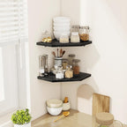 Corner Shelves 2-Pack for Bathroom & Kitchen, Space-Saving Floating Corner Wall - Image 2
