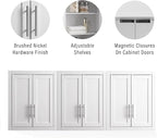 Crosley Furniture Savannah 3-Piece Wall Storage Cabinet, Cabinets - Image 6