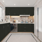 Yancorp 15.7"x787"/65.6 Feet Matte Black Peel and Stick Wallpaper Removable - Image 3