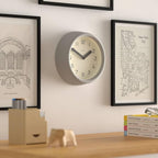 JONES CLOCKS® Fuze wall Clock | Small Round Clock | Gray | Playful Modern Design - Image 4
