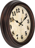 TOPZEA Retro Wall Clock, 12 Inch Silent Non-Ticking Classic Clocks Decorative - Image 2