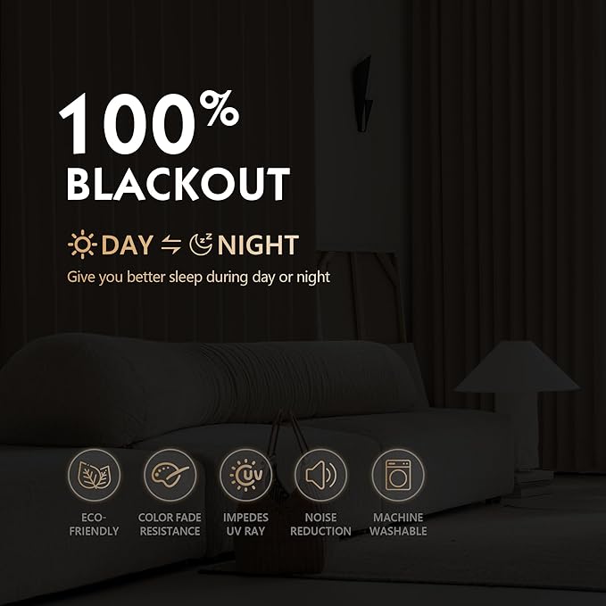 FMFUNCTEX 100% Blackout Curtains - Image 4