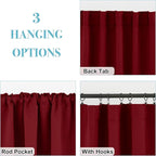 RYB HOME Living Room Curtains 36 inch Length, Darkening Energy Efficient Window - Image 6