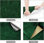 Yenhome 24"X200 Green Felt Wallpaper Peel and Stick Textured Vintage Wallpaper - Image 6