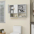 Bathroom Wall Cabinet Wood Large Wall Mounted Medicine Cabinet - Image 5