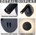 ZEROUNO Hardwired Sconces Wall Mounted Reading Lights - Image 5