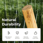 OUZUGIE 2 Pack 96x48 Inch Natural Bamboo Wall Panel – Yellow Burned Pole Wrap - Image 7
