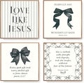 LARTSFRO Coquette Black Bow Jesus Wall Art Decor Posters, Inspirational Bible by Unknown