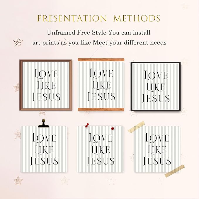LARTSFRO Coquette Black Bow Jesus Wall Art Decor Posters, Inspirational Bible - Image 4