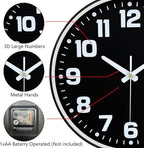 Wall Clock, 8inch Modern Silent Non-Ticking Wall Clocks Battery Operated - Image 6