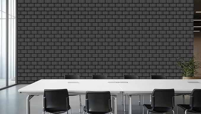 WoveN SounD Brick Acoustic Wall Panels, 16 Pack 16x12 Inch, PVC Wood Grain - Image 8