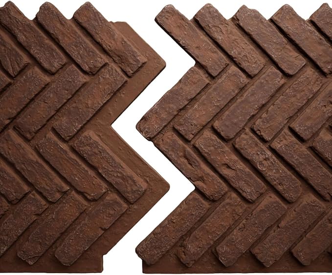 EverStone Herringbone Faux Brick Panel, 46 1/2"W x 25 1/4"H x 1"D, Pizzeria - Image 8