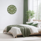 HZDHCLH Wall Clock 8 Inch Silent Non Ticking Wood Battery Operated Green Wooden - Image 8