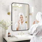 Fabuday Black Bathroom Mirror for Over Sink - Image 4