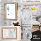 AAZZKANG Rustic Mirror for Wall - Image 3