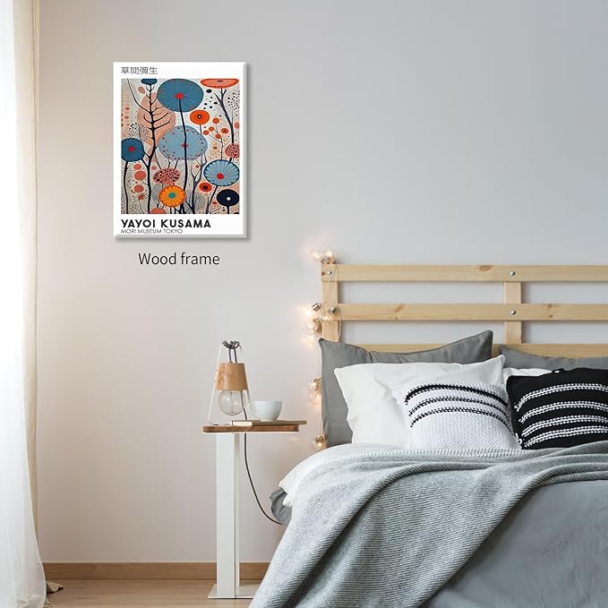 Yayoi Kusama Framed Wall Art 12x16in Vintage Japanese Painting Posters Tokyo - Image 3