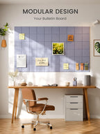 Bumusty Large Felt Bulletin Board, 30 Push Pins, 70 Adhesive Tabs, Soft - Image 6