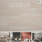 SINGULARWOOD 15pcs/26.46 sq ft Soft Stone Wall Tiles, Flexible Rock Travertine by SINGULARWOOD