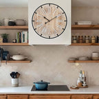 24 Inch Grand Farmhouse Wall Clock, Vintage-Inspired Wood & Metal Design - Image 6