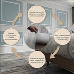 Wood Grain Peel and Stick Floor Tiles – 11.8” Width, Full Roll Length of 394" – - Image 4