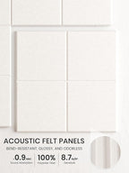 Bumusty Large Felt Bulletin Board, 30 Push Pins, 40 Adhesive Tabs, Milky White - Image 3