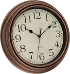 Foxtop Vintage Copper Wall Clock 12 Inch Silent Non Ticking Battery Operated - Image 7