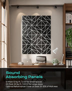 22-Pack Felt Acoustic Panels, Peel & Stick Sound Proof Foam Panels - Image 5