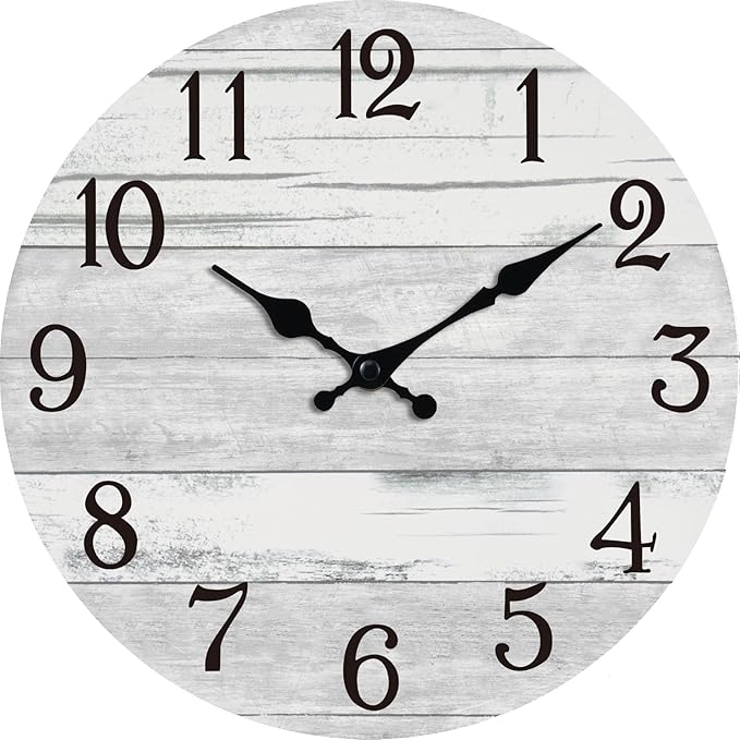 KECYET Wall Clock Battery Operated 18 Inch Large Gray Silent Non Ticking by KECYETWALLCLOCK