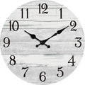 KECYET Wall Clock Battery Operated 12 Inch Gray Silent Non Ticking Country by KECYETWALLCLOCK
