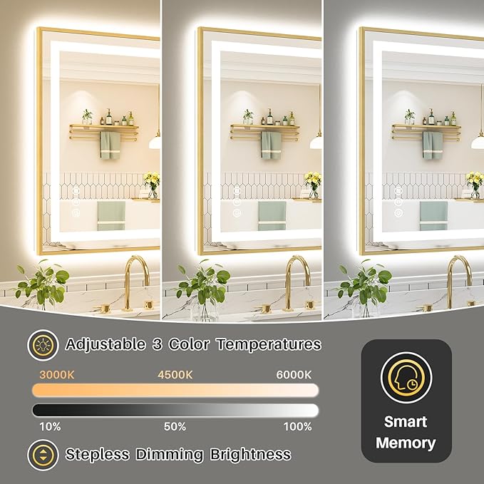 55x40 Inch LED Bathroom Mirror - Image 5