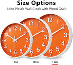 HZDHCLH Wall Clocks Battery Operated, Wall Clock Orange, 12 inch Wall Clock - Image 5