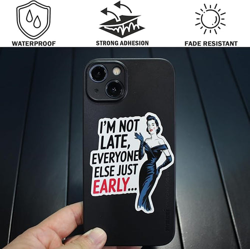 (10Pcs) Funny Retro Women Sarcastic Vintage Vinyl Sticker Pack Size 3'' Waterproof Stickers for Water Bottle, Stanley Cup, Laptop, Skateboard, Car