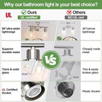 Zarbitta 2-Light Bathroom Light Fixtures, Brushed Nickel Vanity Light, Modern - Image 2