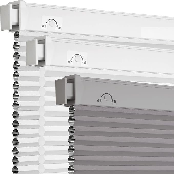 Grandekor No Drill No Tools Cordless Cellular Shades, 45.5" W x 64" H, UV by Grandekor