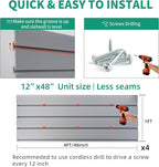 FRAYSCENT Slat Wall Paneling Garage Slat Wall Storage Systems Slatwall Panels - Image 5
