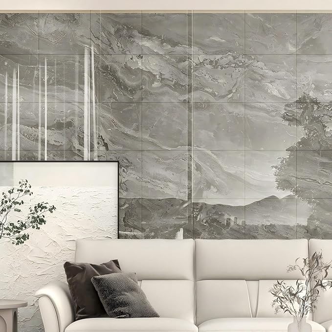 Chejiaye 10pcs Marble Peel and Stick Backsplash Waterproof Washroom Wall Panels - Image 9