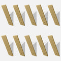 Homeforia Gold Wall Coat Hooks, High End White Wood & Gold Metal Wall Mounted by Homeforia