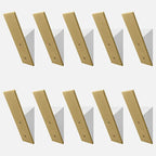 Homeforia Gold Wall Coat Hooks, High End White Wood & Gold Metal Wall Mounted by Homeforia