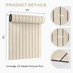VEELIKE Coastal Oak Wood Wall Panels Peel and Stick Light Oak Wood Slat Wall - Image 9