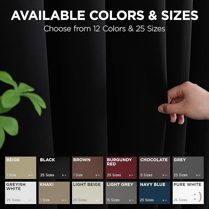 Joydeco Blackout Door Curtain for Doorway Privacy 108 Inches Long, Grommet - Image 7