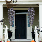 BLEUM CADE Fake Hanging Plants, Faux Deep Purple Vines Hanging Plant - Image 5