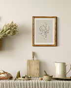 InSimSea Gold Bamboo Framed Canvas Wall Art, Minimalist Floral Botanical - Image 6