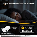 NICETOWN 100% Blackout Window Curtain Panels 63 inch Length - Image 2