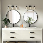 HARRITPURE Round Mirror 15.7 Black Wall Mounted Circle Mirrors Vanity Mirror - Image 8