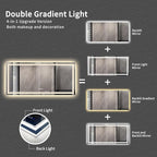 Big Bathroom Mirror, 84x40 Inch Gradient Front and Backlit Lighted Mirror - Image 4