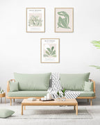 Unframed Sage Green Wall Art Set of 3, 12x16IN Abstract Matisse Wall Decor - Image 3