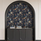 Froluya Mushroom Peel and Stick Wallpaper Dark Floral Contact Paper 16.9" x - Image 8