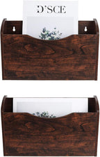 PAG Wall File Holder Wall Mounted Wood Hanging File Organizer by PAG