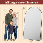 Suidia 76"x44" Arched Full Length Mirror - Image 4
