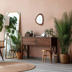 MAGFLERUM Irregular Wall Mirror, 15 * 10 inch Asymmetrical Wood Mirrors - Image 6